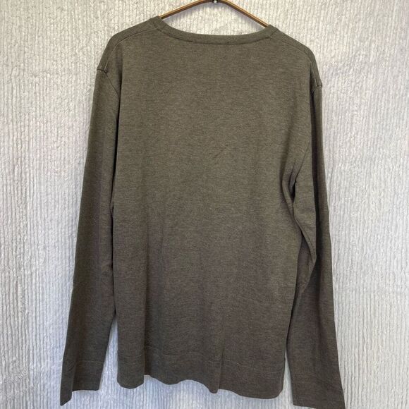 Nano Universe Gray Relaxed Crew Neck Long Sleeve Pullover T-Shirt Size XL - Picture 5 of 5